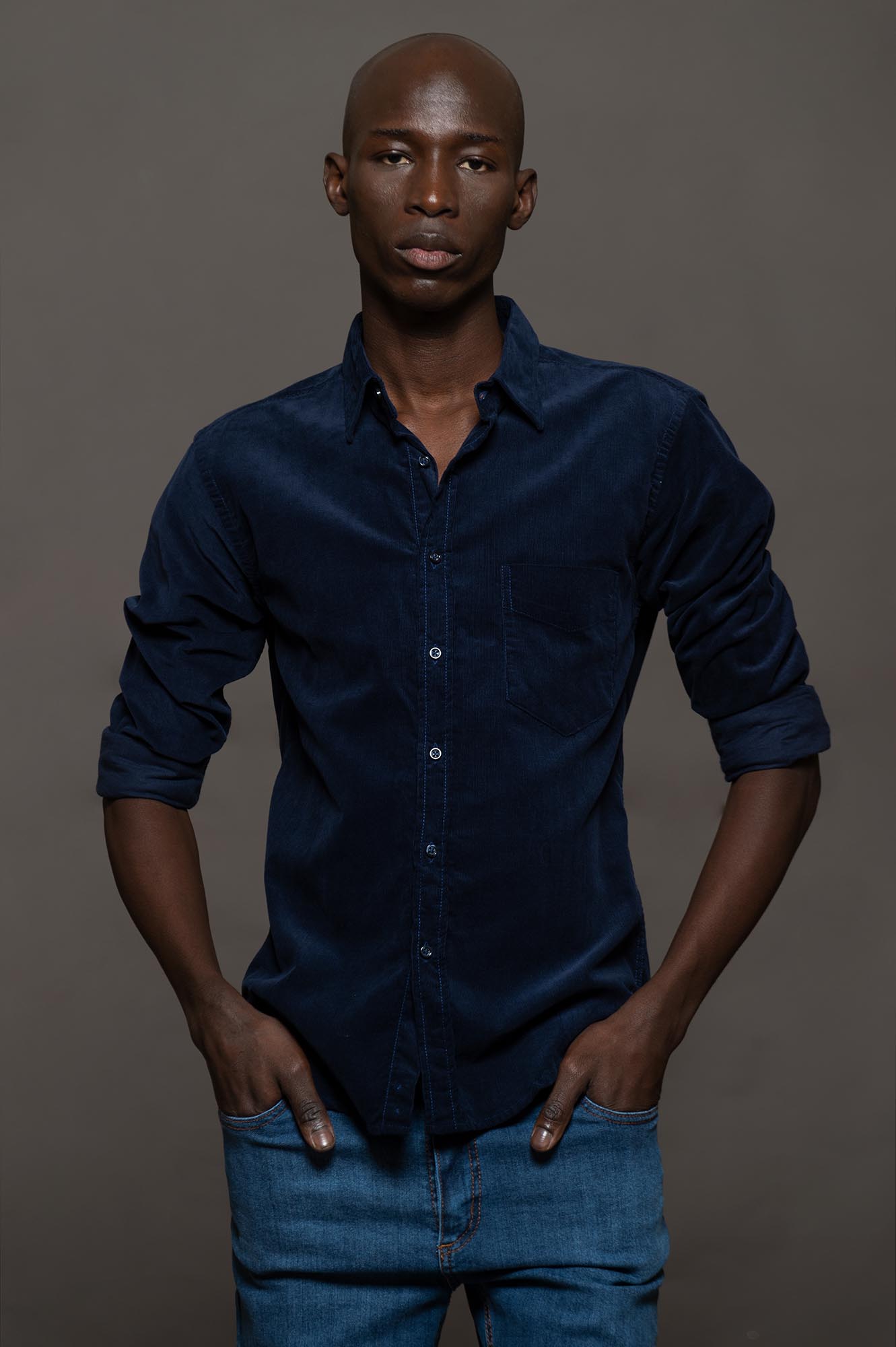 6855CORMLAM - CAMISA MACCHIATO SKSP AZUL MARINO